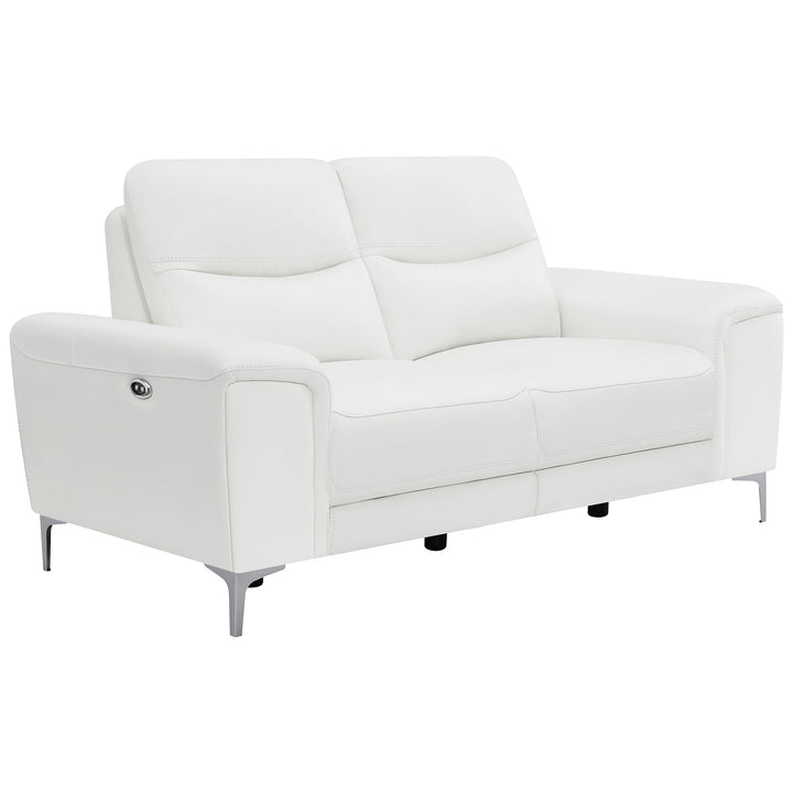 Largo 2-piece Upholstered Power Living Room Set White