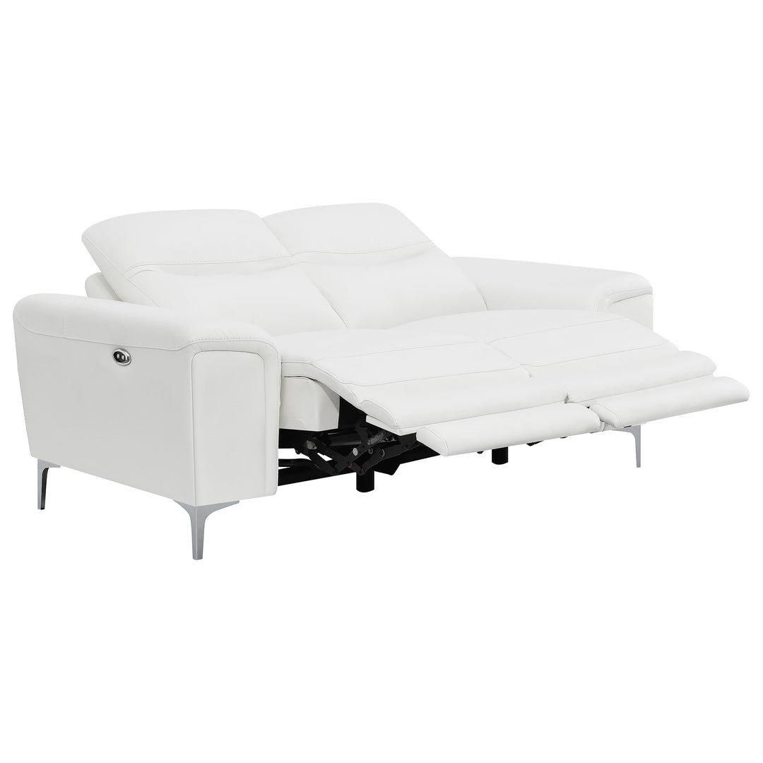 Largo 2-piece Upholstered Power Living Room Set White