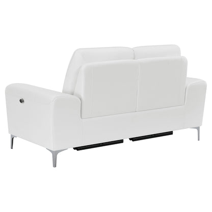 Largo 2-piece Upholstered Power Living Room Set White