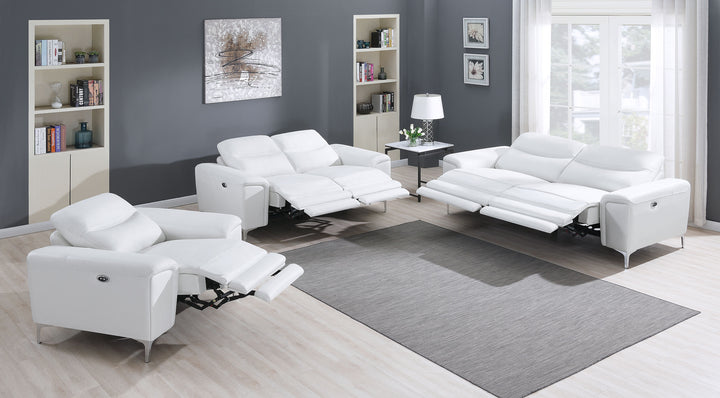 Largo 3-piece Upholstered Power Living Room Set White