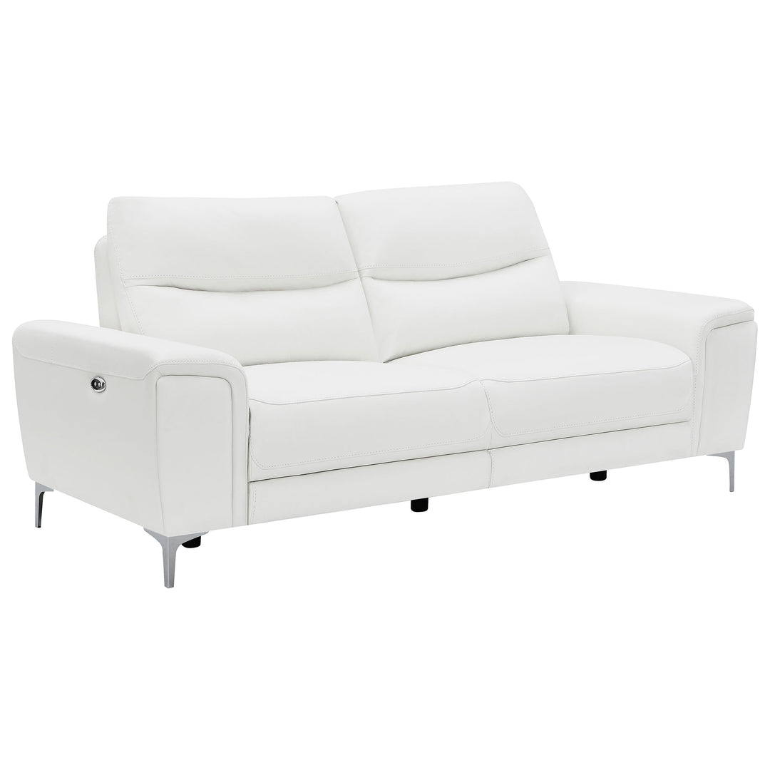 Largo 3-piece Upholstered Power Living Room Set White