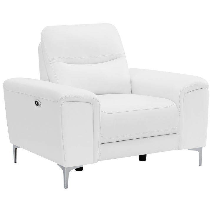 Largo 3-piece Upholstered Power Living Room Set White