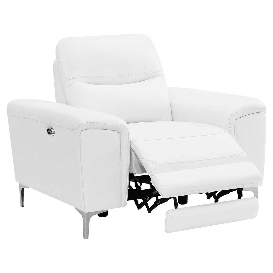 Largo 3-piece Upholstered Power Living Room Set White