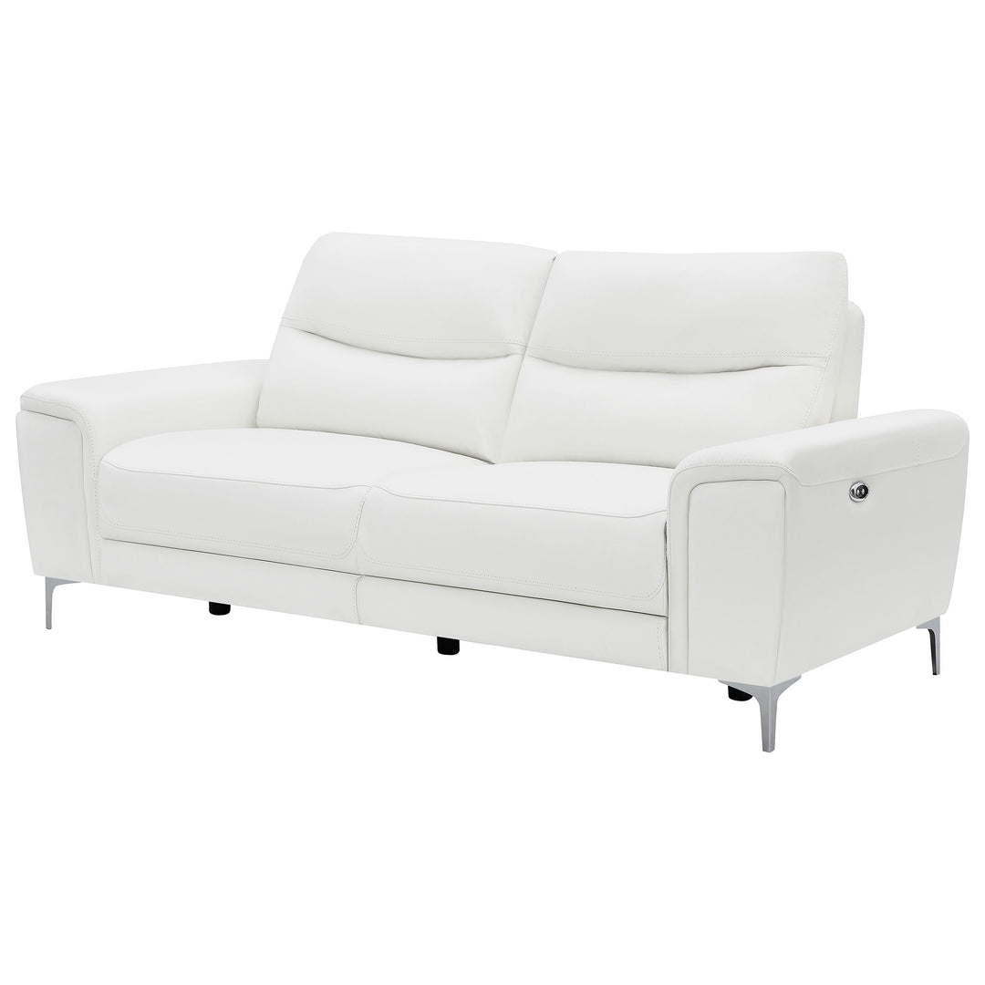 Largo Upholstered Power Sofa White