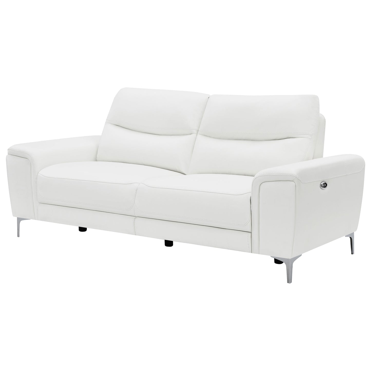 Largo Upholstered Power Sofa White