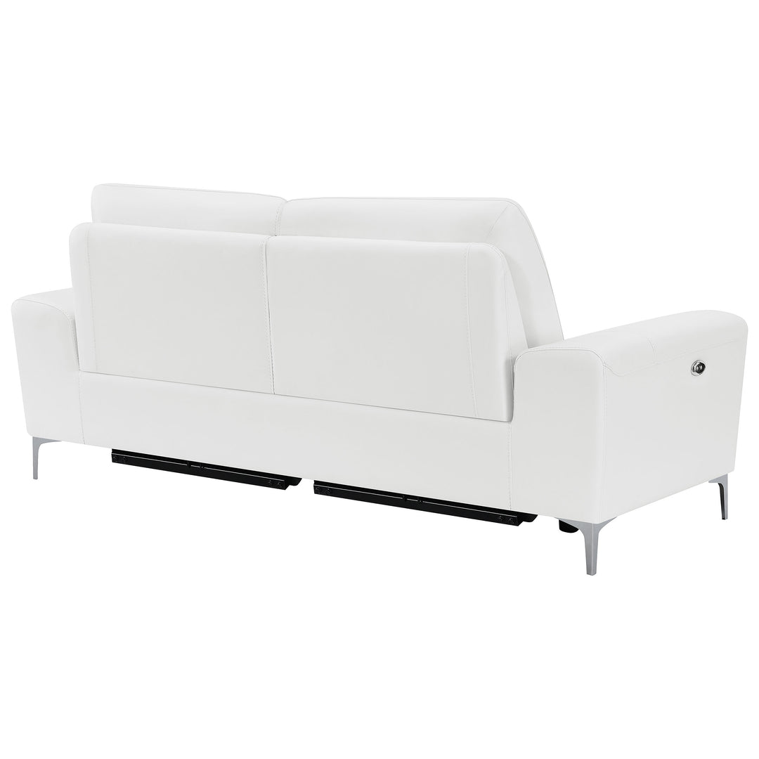 Largo Upholstered Power Sofa White