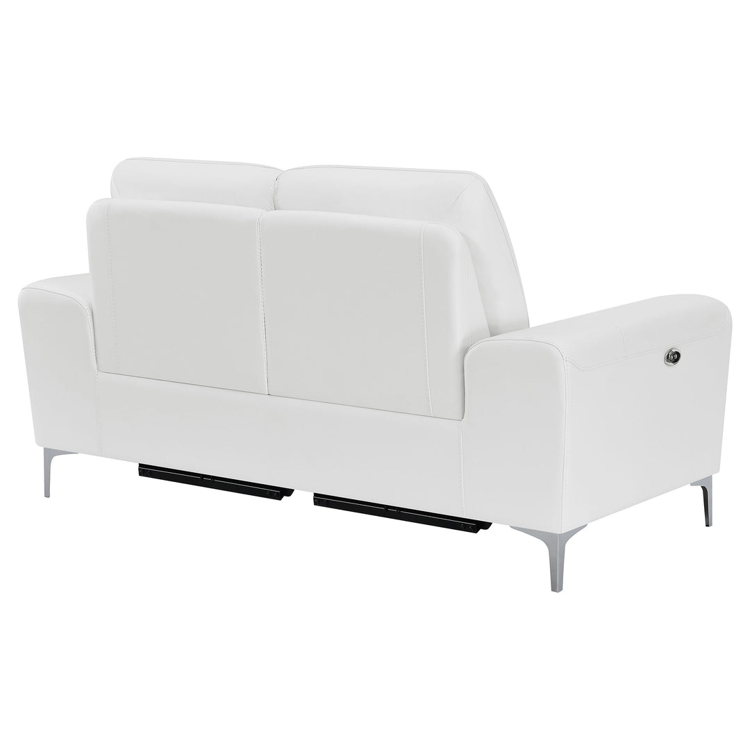 Largo Upholstered Power Loveseat White