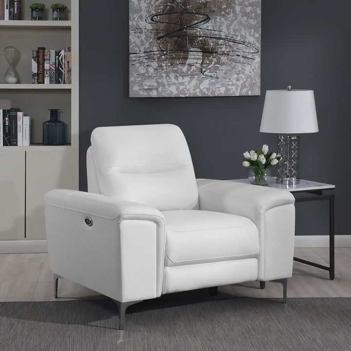 Largo Upholstered Power Recliner White