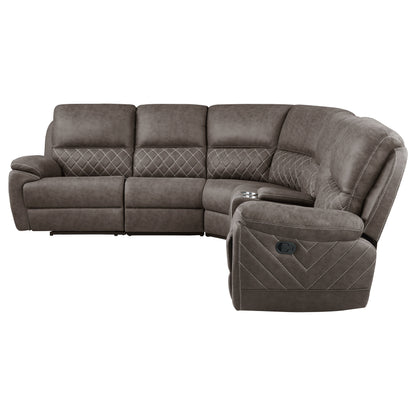 Variel Modular Sectional Console Brown