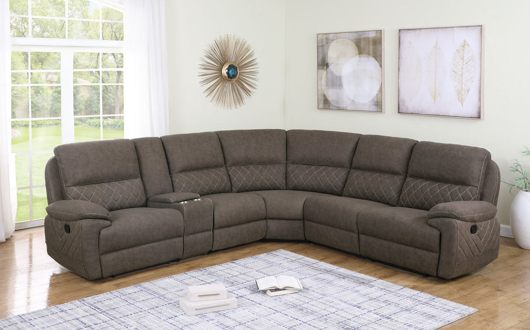 Variel Modular Sectional LAF Recliner Brown