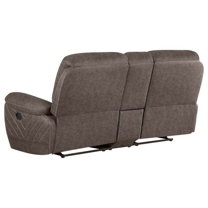 Variel Upholstered Tufted Motion Loveseat with Console