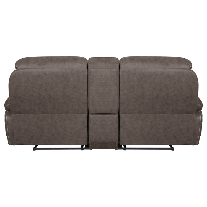 Variel Upholstered Tufted Motion Loveseat with Console