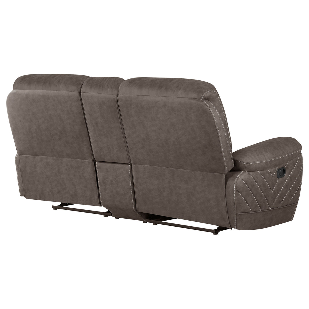 Variel Upholstered Tufted Motion Loveseat with Console