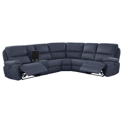 Variel 6-piece Modular Motion Sectional Blue