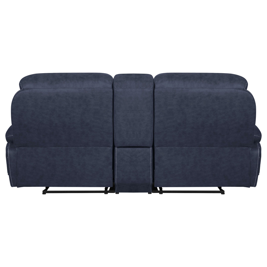 Variel Upholstered Tufted Motion Loveseat with Console