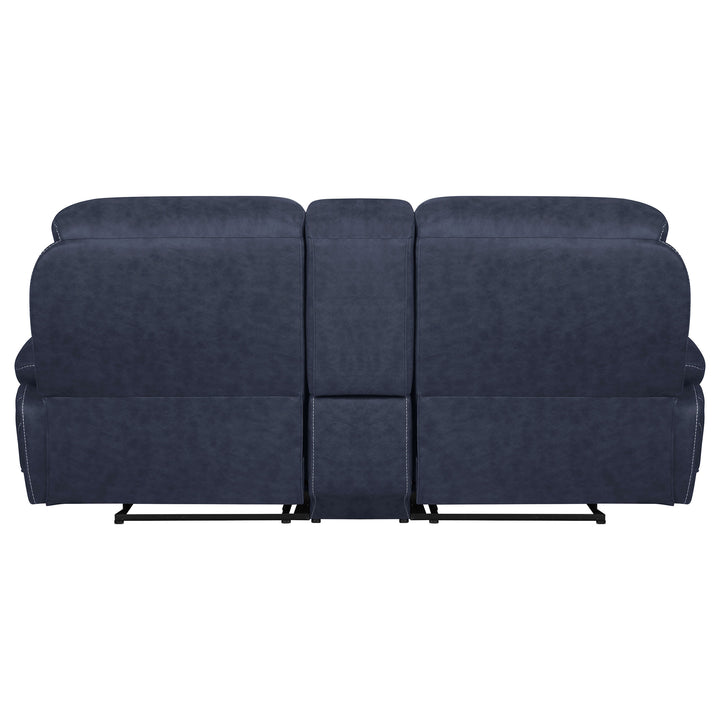 Variel Upholstered Tufted Motion Loveseat with Console