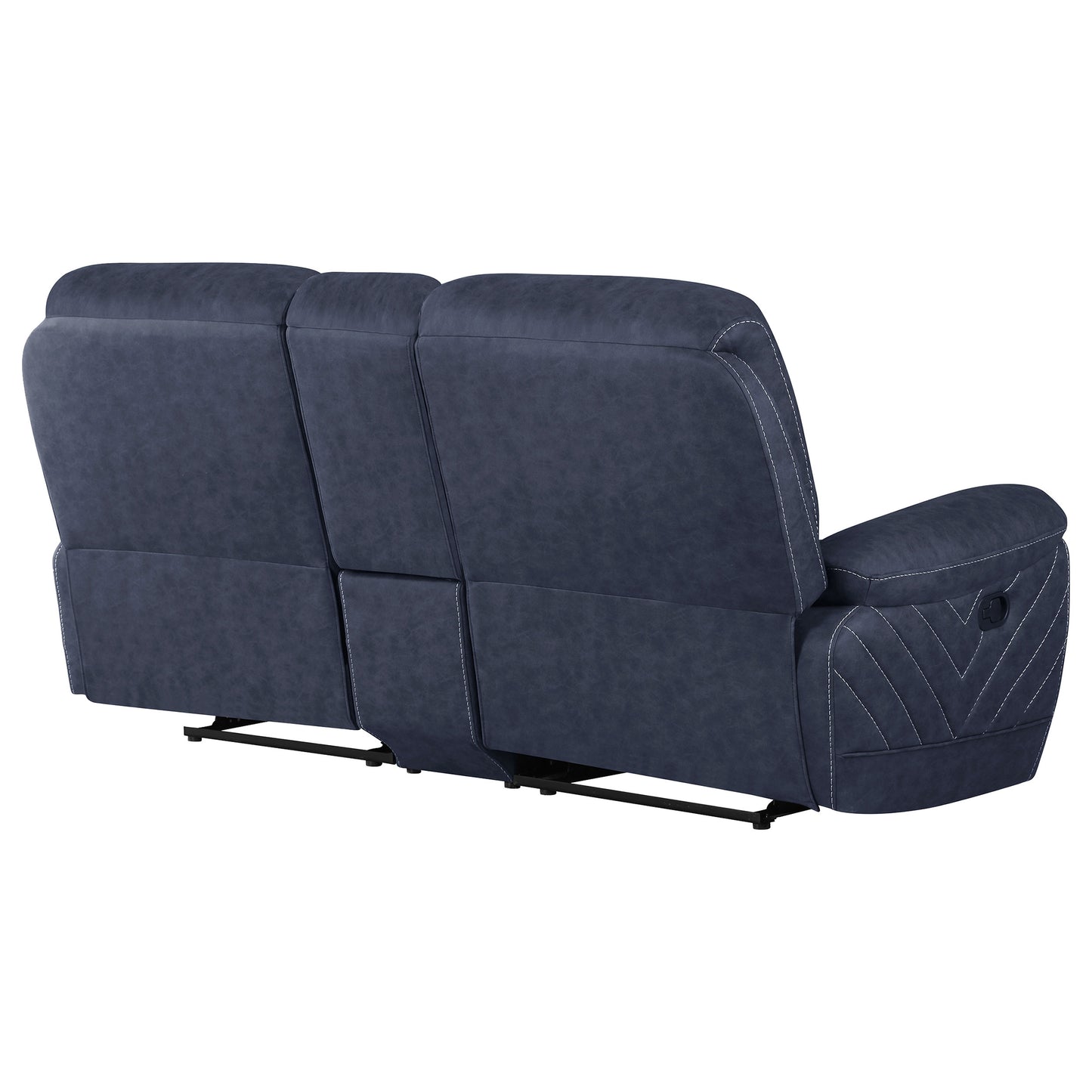 Variel Upholstered Tufted Motion Loveseat with Console