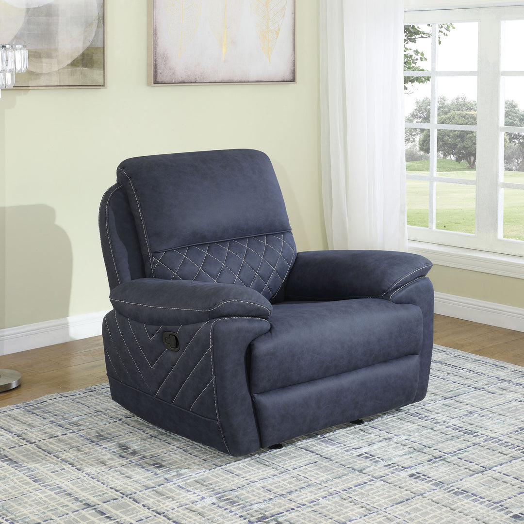 Variel Glider Recliner Blue