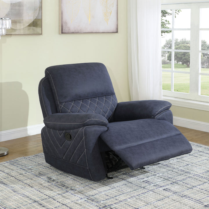 Variel Glider Recliner Blue