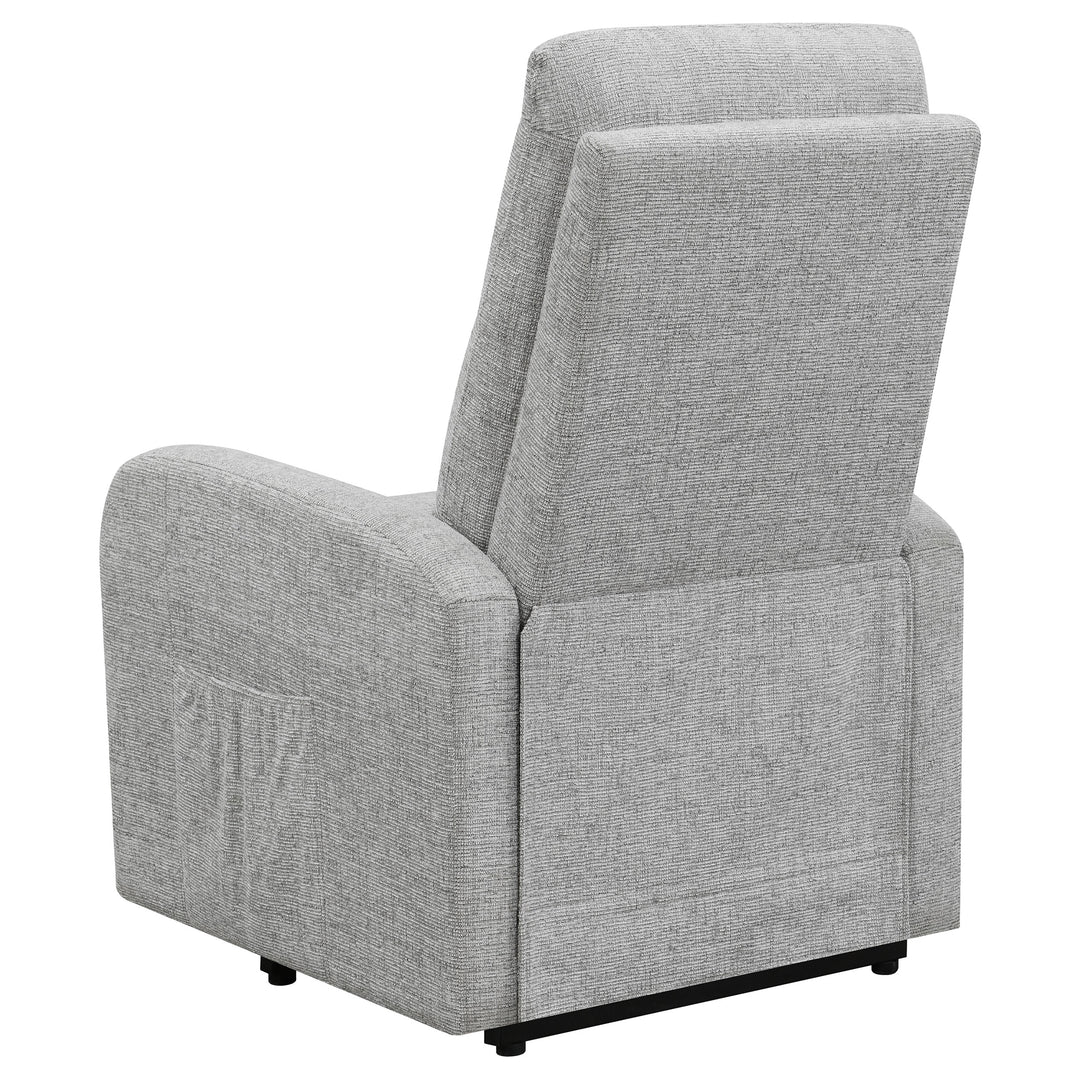 Howie Tufted Upholstered Power Lift Recliner Grey