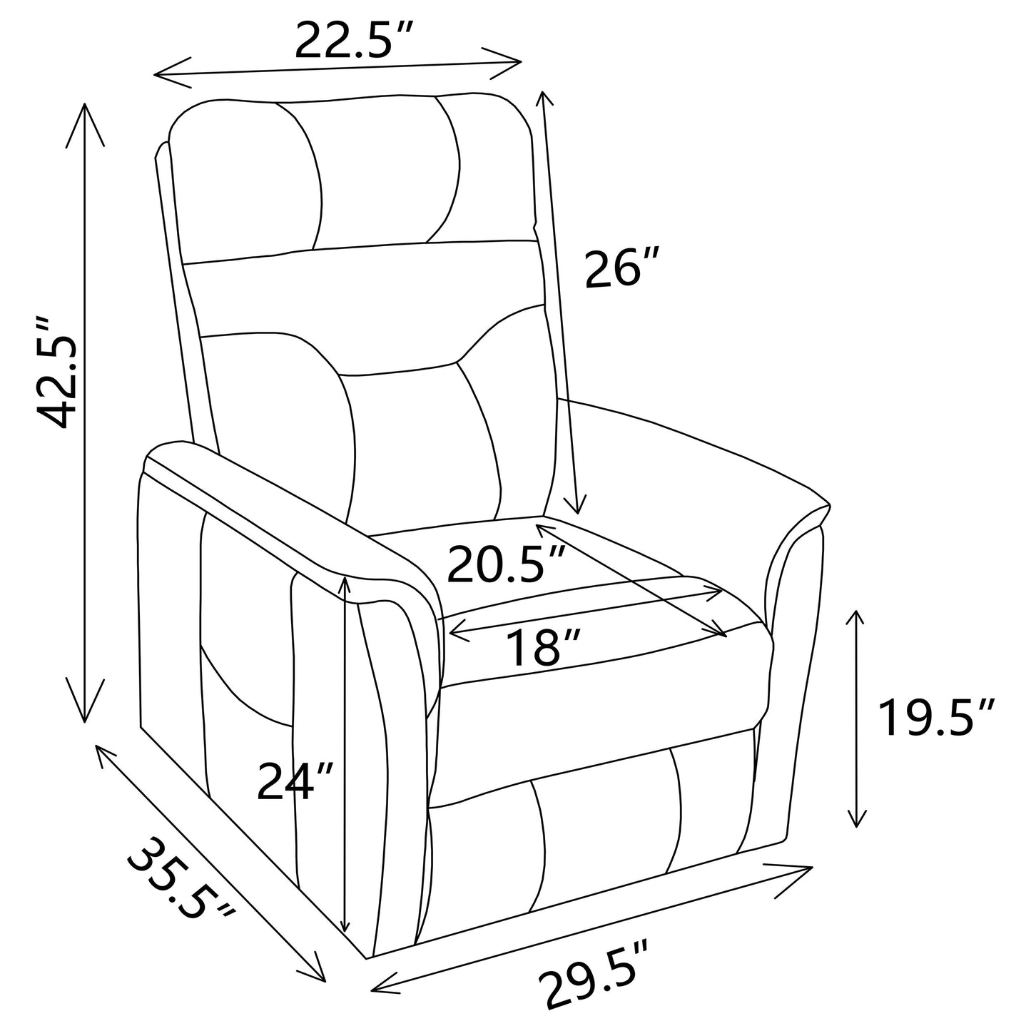 Henrietta Power Lift Recliner with Storage Pocket Brown