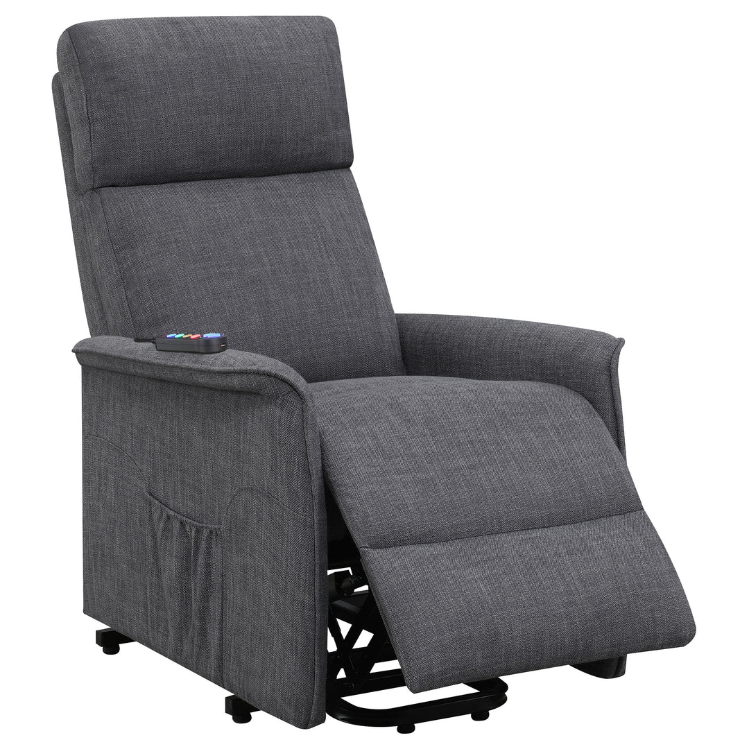 Herrera Power Lift Recliner with Wired Remote Charcoal