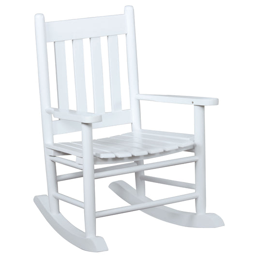 Annie Slat Back Youth Rocking Chair White