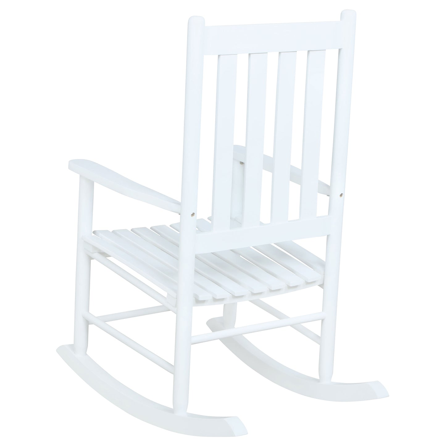 Annie Slat Back Wooden Rocking Chair White