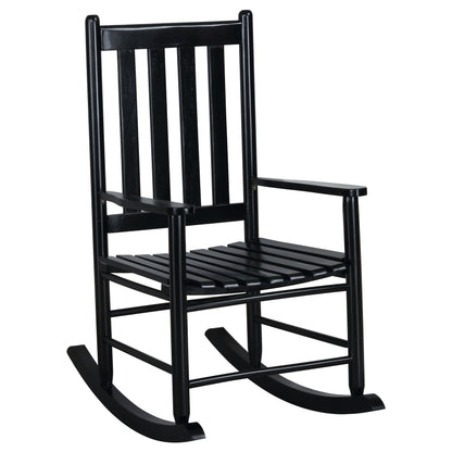 Annie Slat Back Wooden Rocking Chair Black