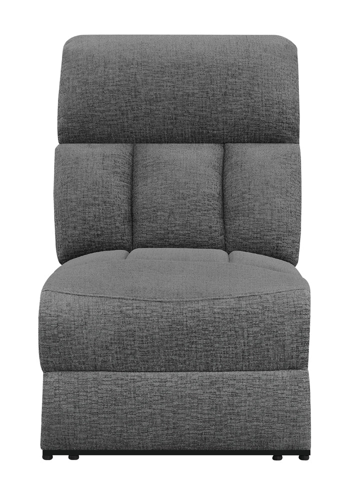 Bahrain Modular Sectional Armless Recliner Charcoal