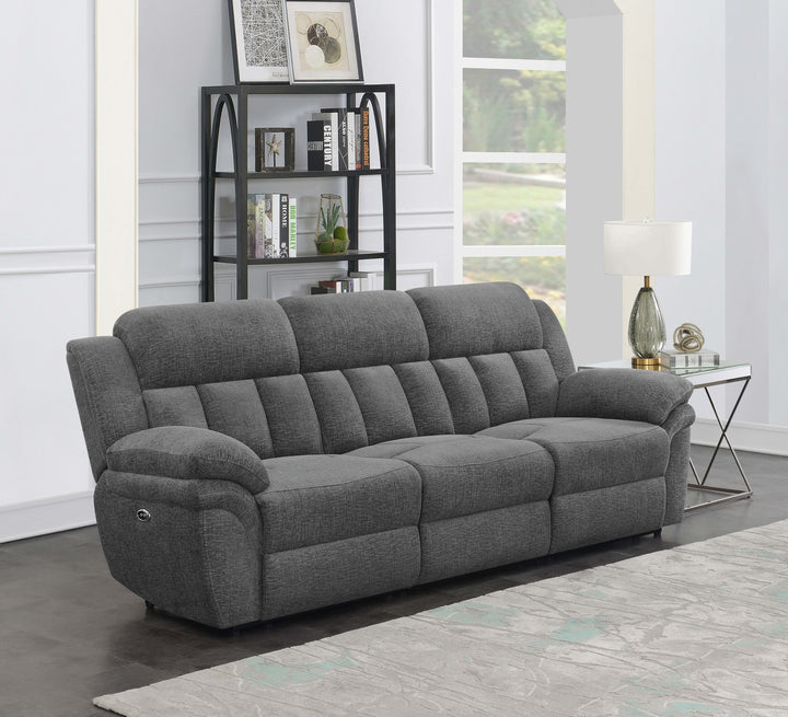 Bahrain Upholstered Power Sofa Charcoal