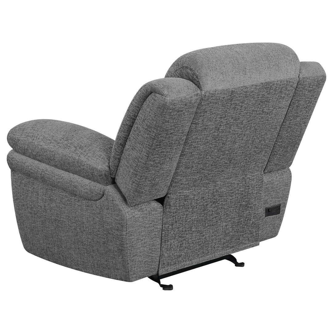 Bahrain Upholstered Power Glider Recliner Charcoal