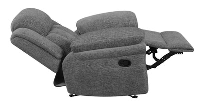 Bahrain Upholstered Glider Recliner Charcoal