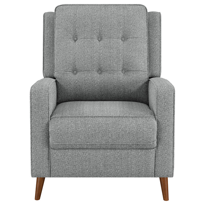 Davidson Upholstered Tufted Push Back Recliner Grey