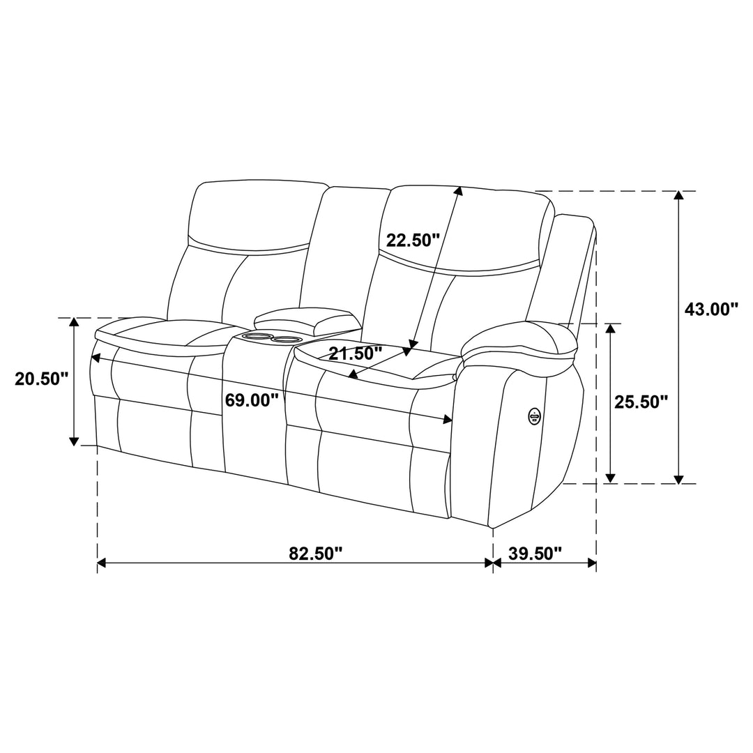 Sycamore Upholstered Power Reclining Sectional Sofa Dark Brown