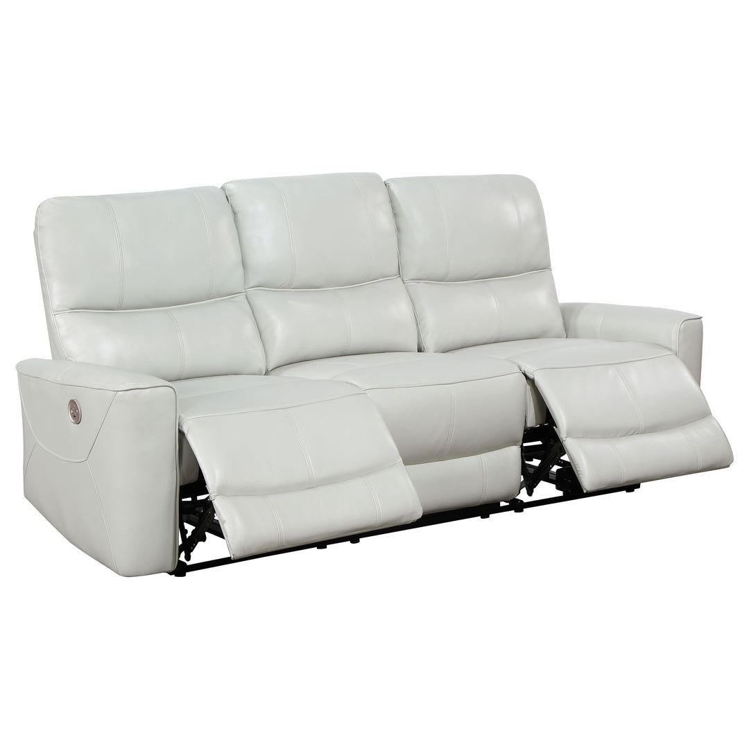 Greenfield 2-piece Upholstered Power Reclining Sofa Set Ivory