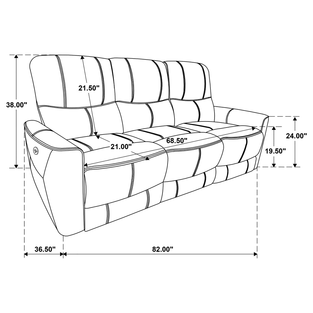 Greenfield 2-piece Upholstered Power Reclining Sofa Set Ivory