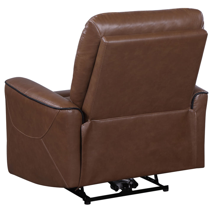 Greenfield 3-piece Upholstered Power Reclining Sofa Set Saddle Brown