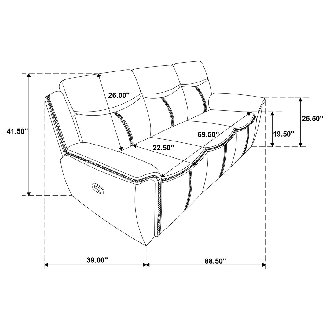 Sloane 2-piece Upholstered Motion Reclining Sofa Set Blue