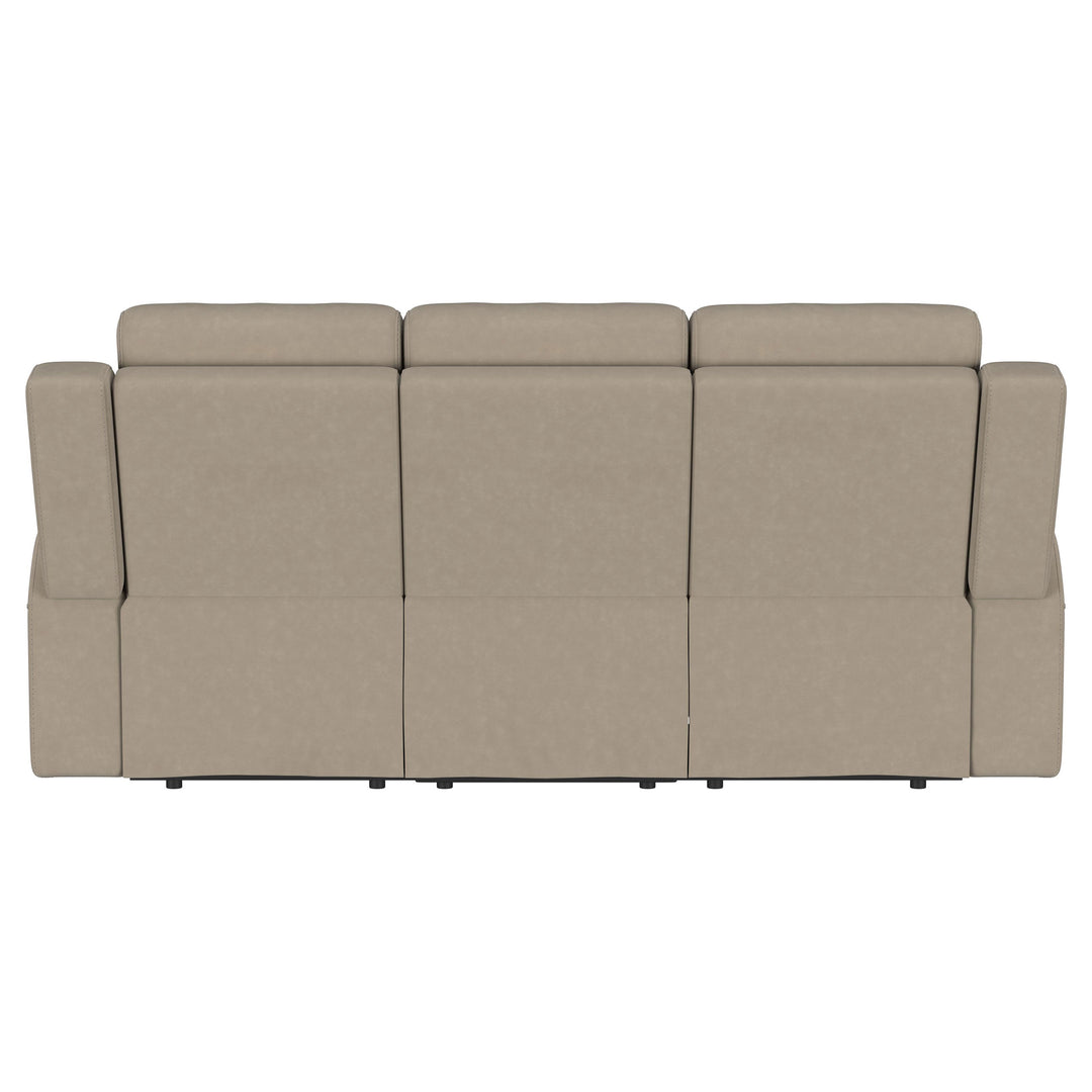 Brentwood Upholstered Motion Reclining Sofa Taupe