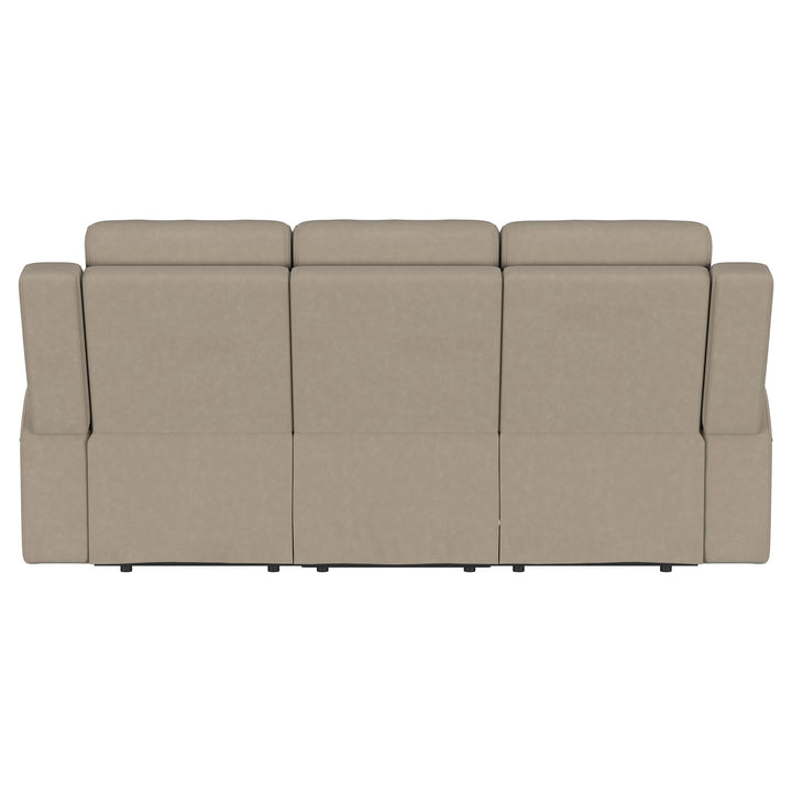 Brentwood Upholstered Motion Reclining Sofa Taupe