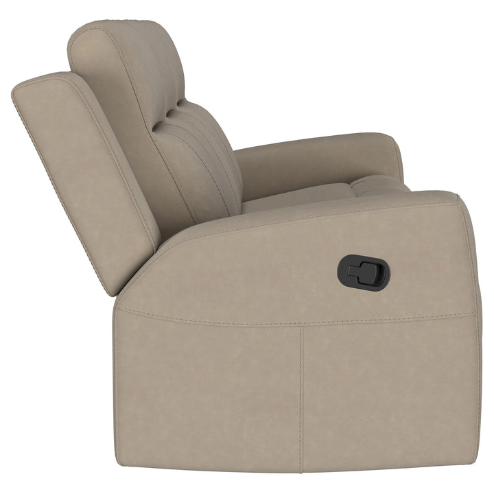 Brentwood Upholstered Motion Reclining Sofa Taupe