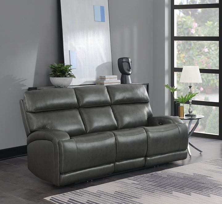 Longport Upholstered Power Sofa Charcoal