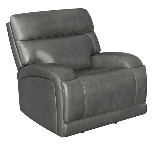 Longport Upholstered Power Glider Recliner Charcoal