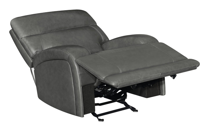 Longport Upholstered Power Glider Recliner Charcoal