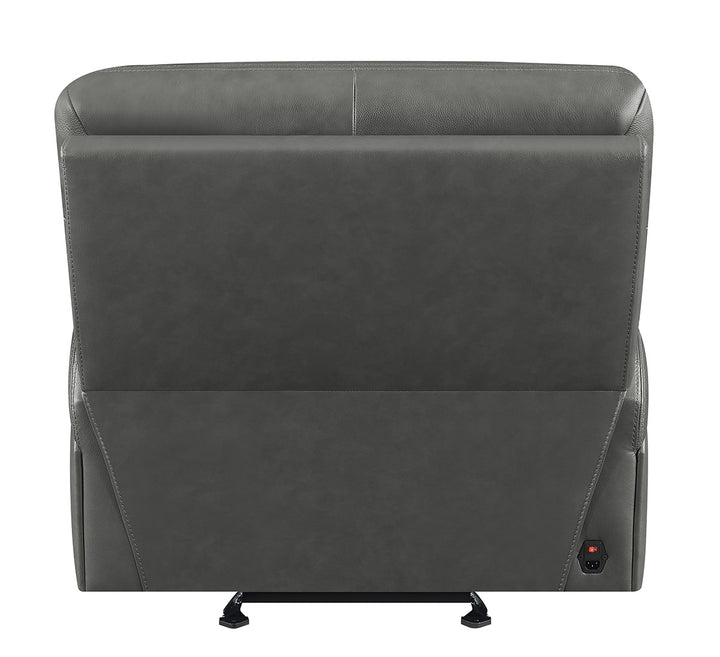 Longport Upholstered Power Glider Recliner Charcoal