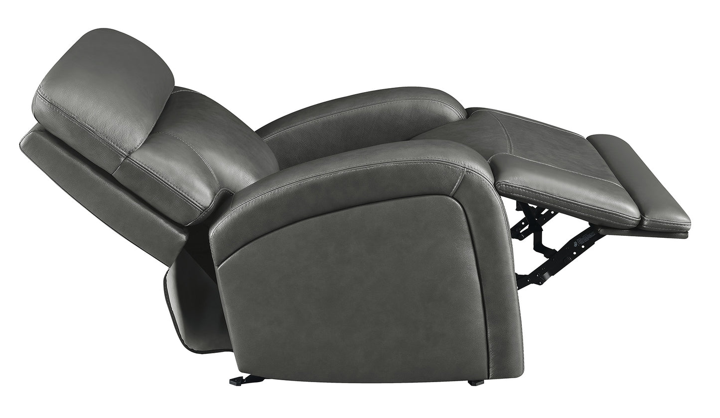 Longport Upholstered Power Glider Recliner Charcoal