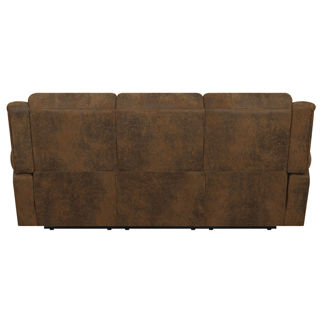 Sir Rawlinson Rolled Arm Motion Sofa with Nailhead Trim Buckskin Brown