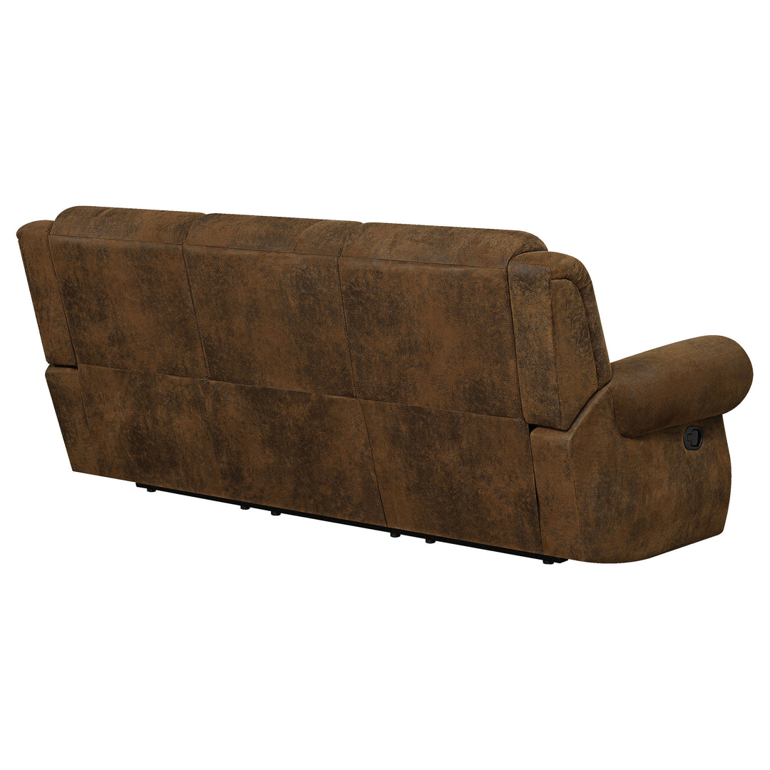 Sir Rawlinson Rolled Arm Motion Sofa with Nailhead Trim Buckskin Brown