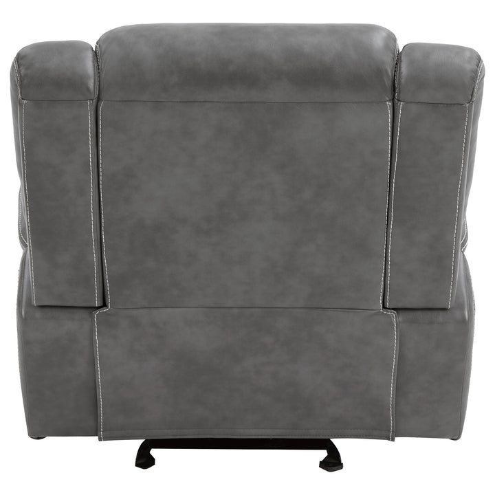 Conrad Upholstered Motion Glider Recliner Grey